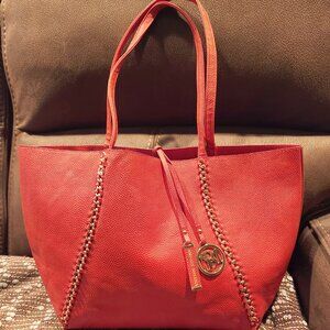 Badgley Mischka Vegan Leather Red Tote NWOT